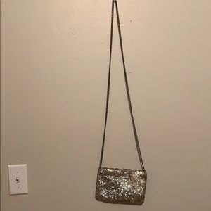 J.Crew sequin shoulder bag with chain strap